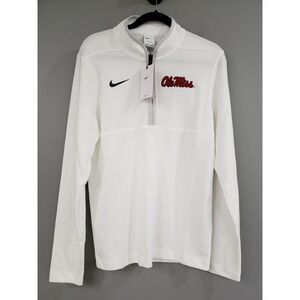 NEW MENS SMALL - Nike University of Mississippi Ole Miss Quarter-Zip Pullover